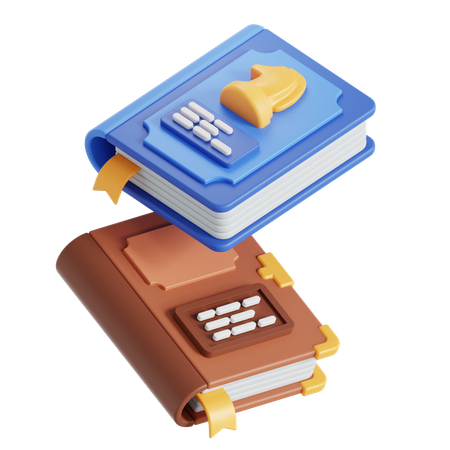 Stack of books  3D Icon