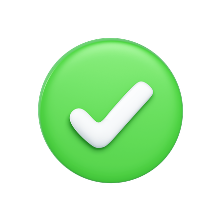 Successfully Done  3D Icon