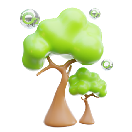 Tree Oxygen  3D Icon