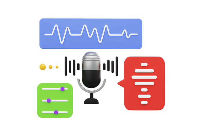Voice Chat  3D Illustration