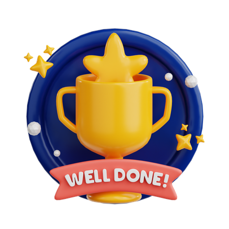 Well Done  3D Sticker
