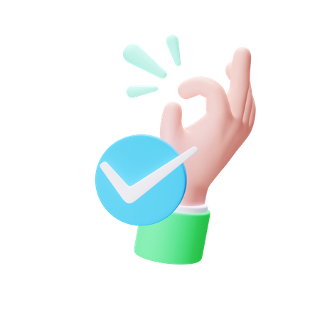 Well Done Hand Symbol  3D Icon