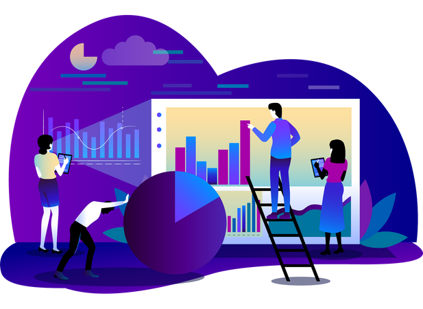 Free Concept of data analysis and maintenance  Illustration