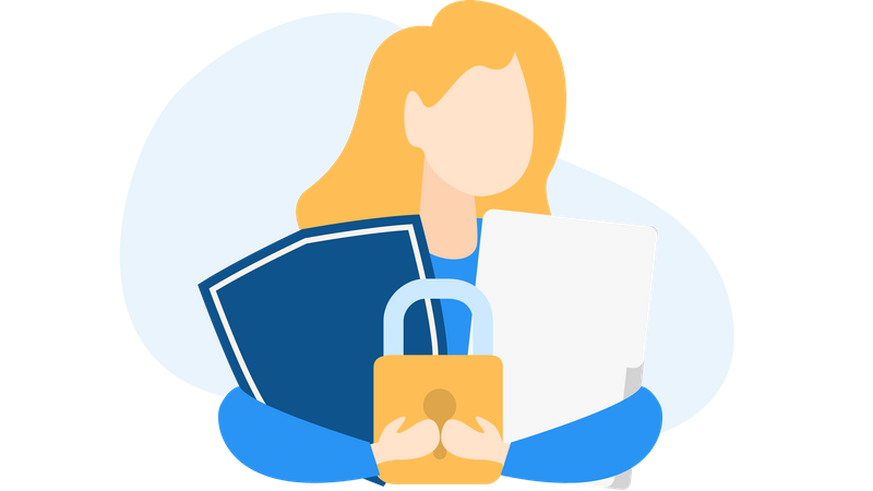 Free Concept of data Privacy And Policy  Illustration
