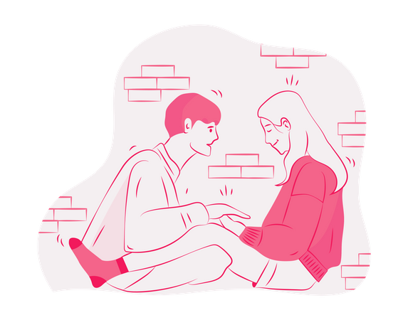 Free Couple  Illustration