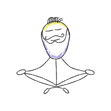 Free Monk Stickman  Illustration