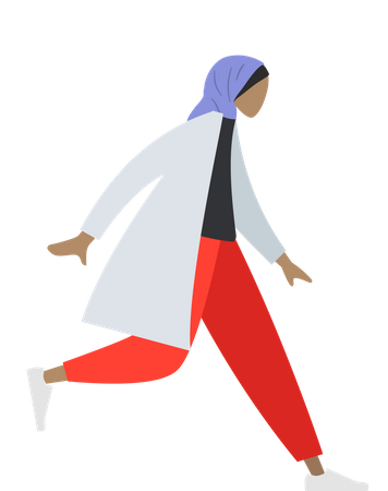 Free Standing arab woman  Illustration