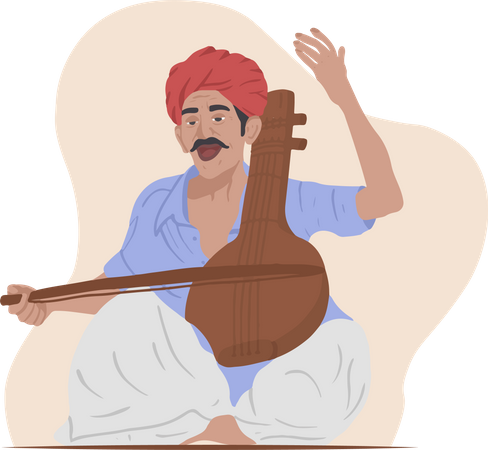 Free Street Musician  Illustration