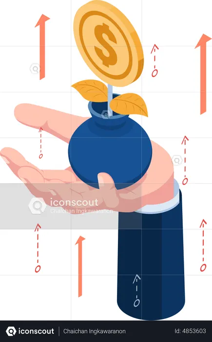 Business return on investment  Illustration
