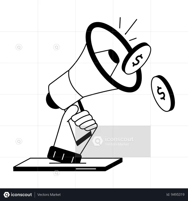 Paid Ads  Illustration