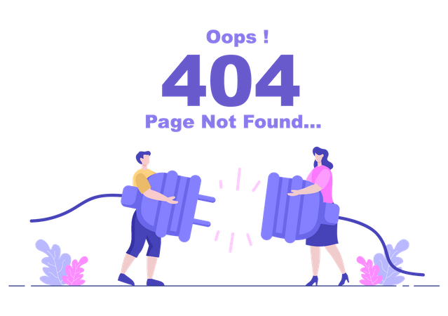 404 Error message  Illustration