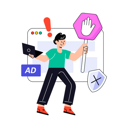 Ad Blocking  Illustration