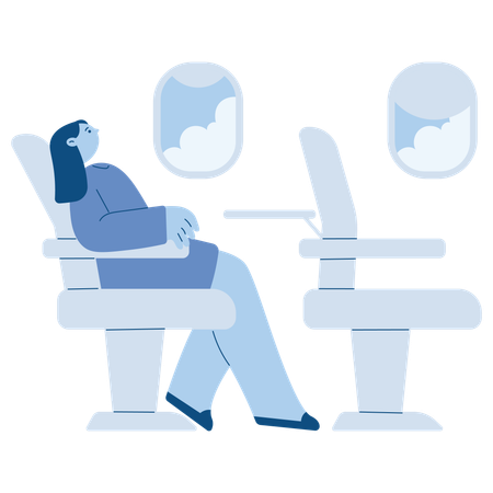 Adjustable Seat and Tray Table  Illustration