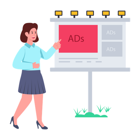 Advertisement Board Illustration