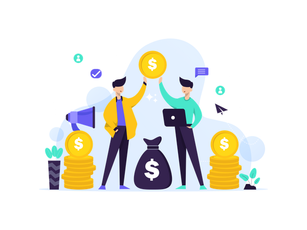 Affiliate marketing Illustration