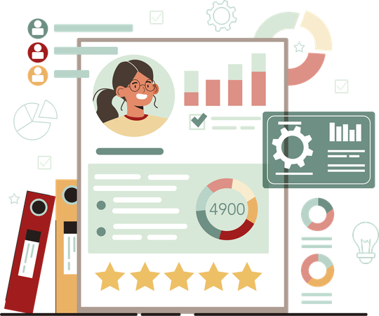 Agent doing web settings  Illustration
