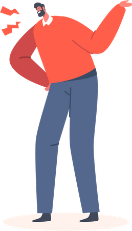 Angry man  Illustration