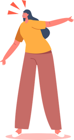 Angry woman  Illustration