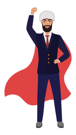 Arab super businessman  Illustration