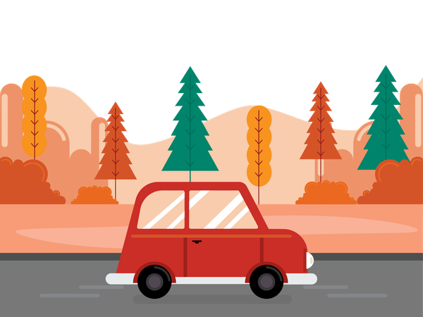 Autumn park  Illustration
