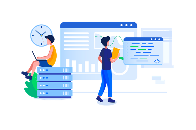 Back end engineer Illustration