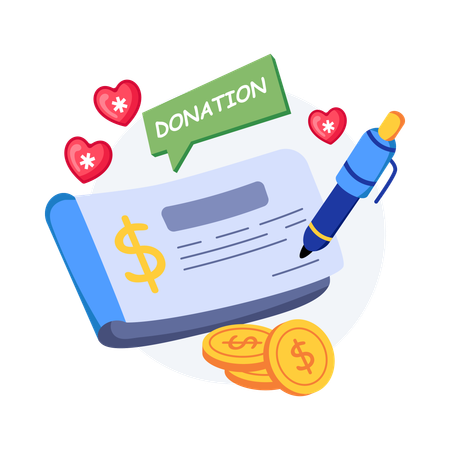 Bank Check  Illustration