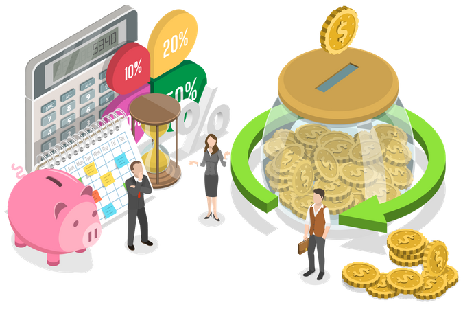 Banking and Money Investment Illustration