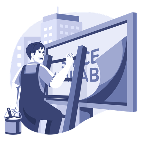 Billboard marketing  Illustration