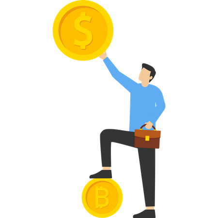 Bitcoin trading  Illustration