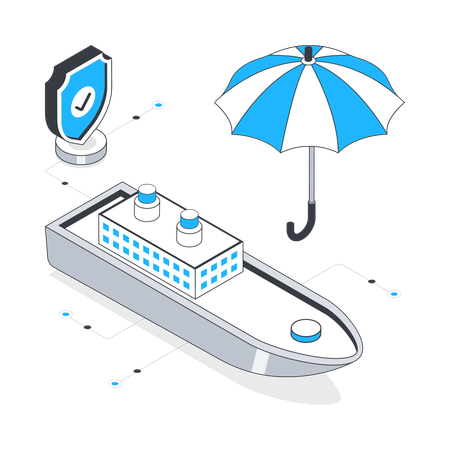 Boat Insurance  Illustration