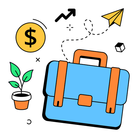 Business briefcase  Illustration