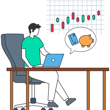 Business investor focuses on capital growth or equity ownership  Illustration
