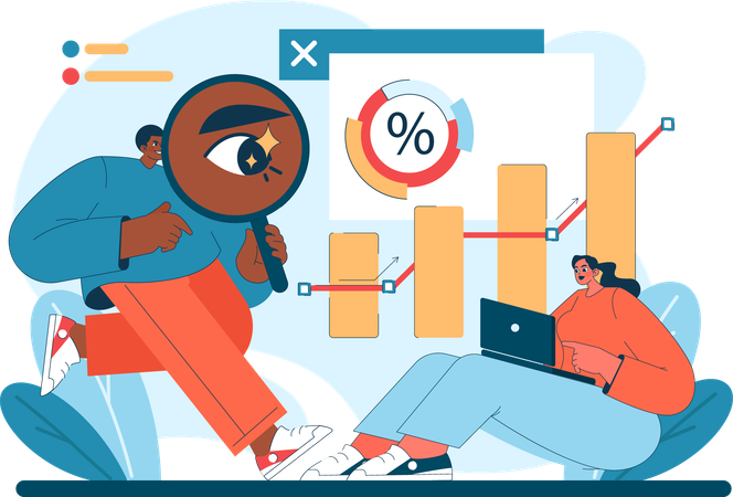 Business marketing analysis  Illustration