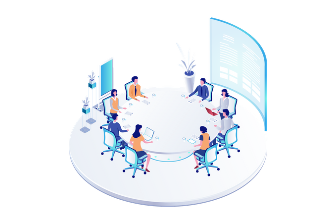 Business Meeting  Illustration
