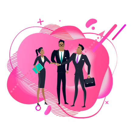 Business partners meeting  Illustration