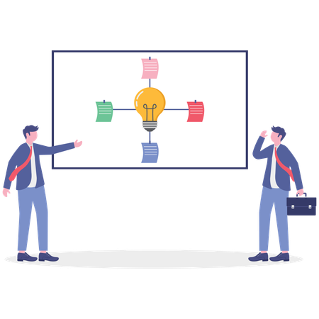 Business people doing brainstorming  Illustration
