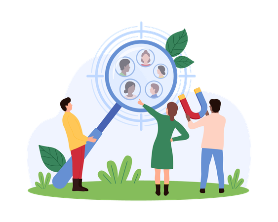 Business people targeting audience  Illustration