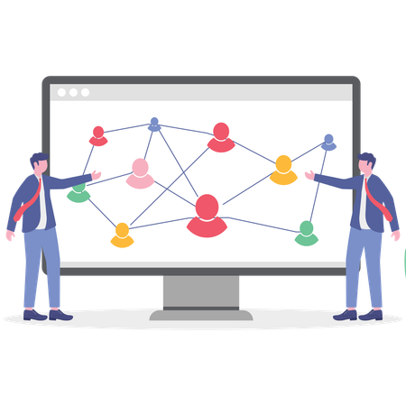 Business people working.on strategic business plan  Illustration