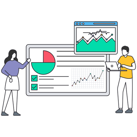 Business report or corporate report  Illustration