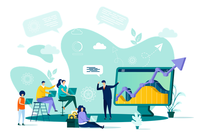 Business training concept  Illustration