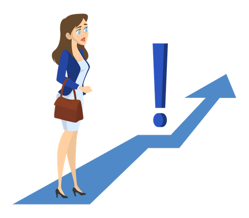 Business woman growing business  Illustration