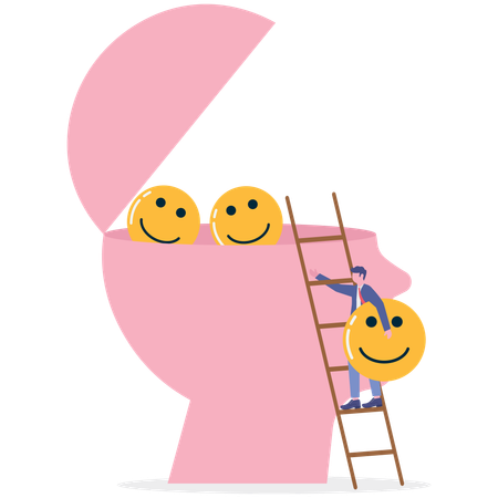 Businessman curing busniess stress  Illustration