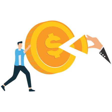 Businessman doing asset Investment  Illustration