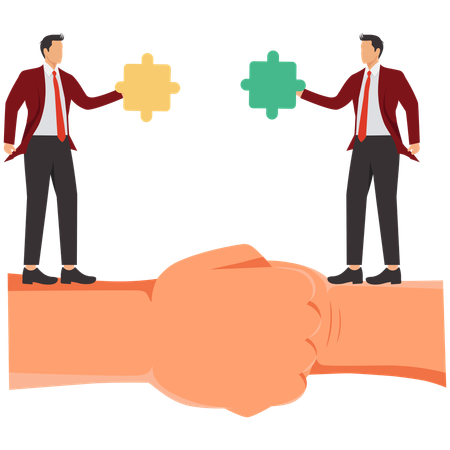 Businessman doing business collaboration  Illustration