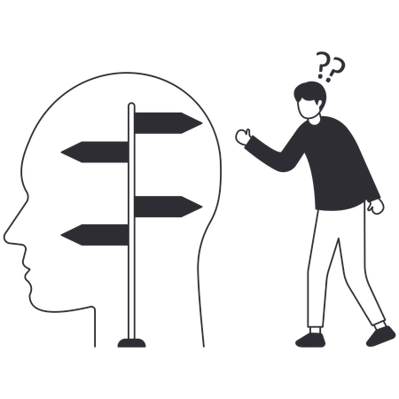 Businessman making business decisions  Illustration