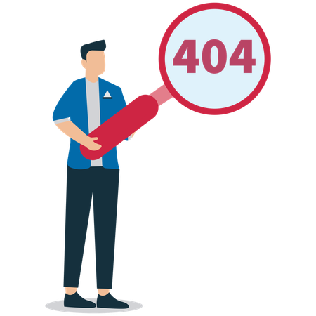 Businessman Searching for error  Illustration
