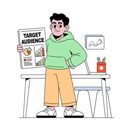 Businessman Targeting Audience  Illustration