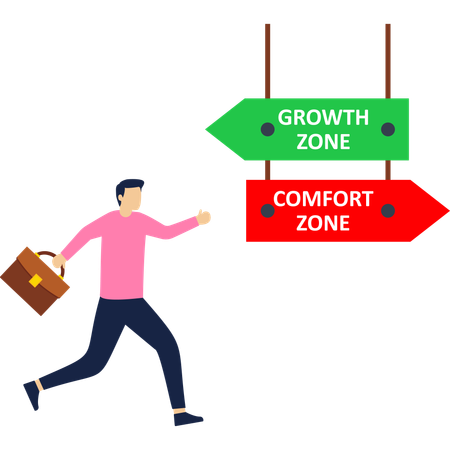 Businessman working on busniess direction  Illustration