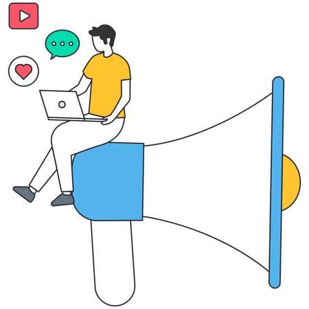 Businessman working on marketing strategy  Illustration