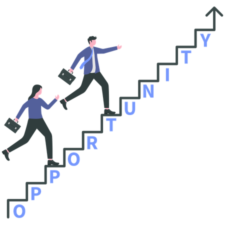 Busniess people working on business opportunity  Illustration